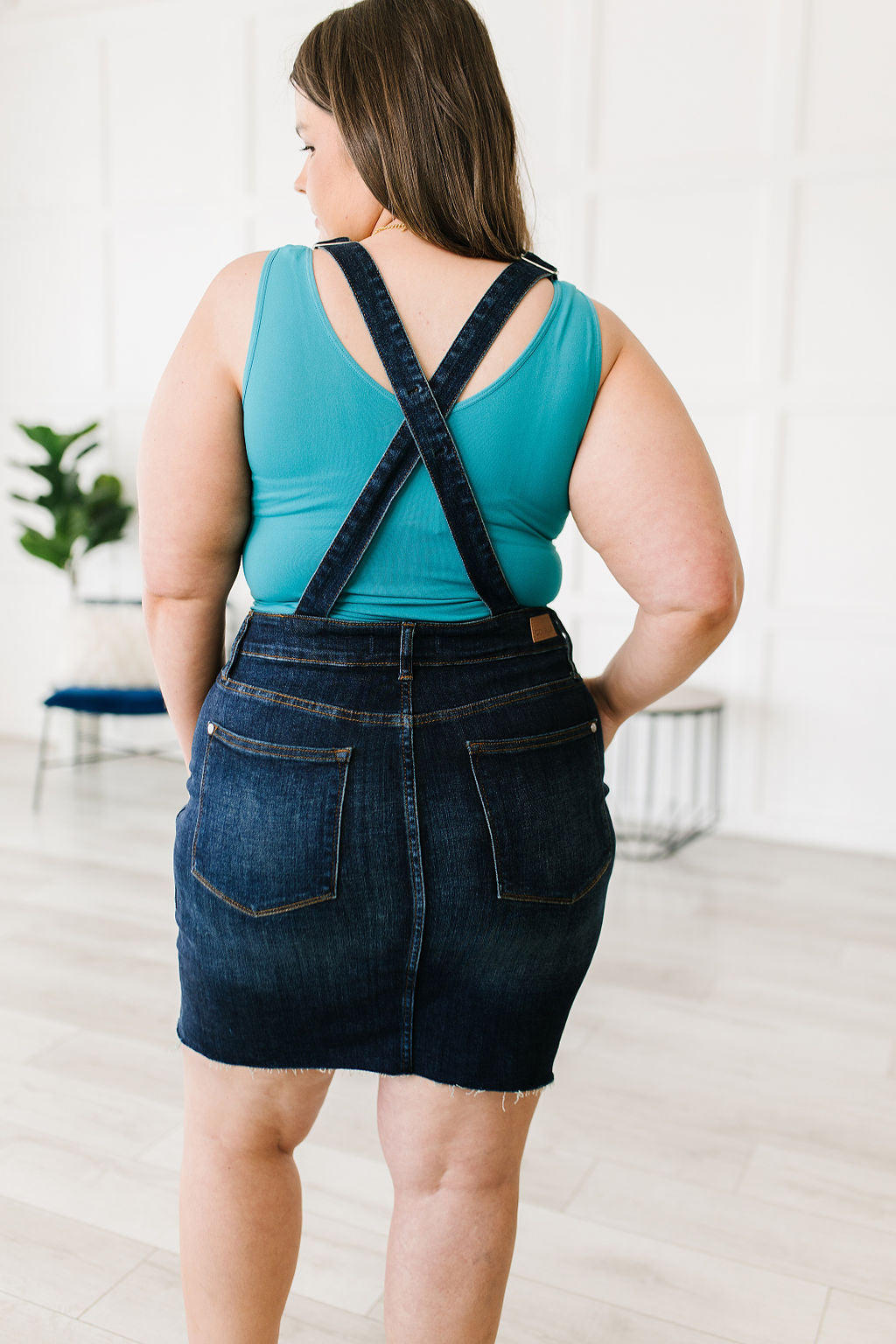 Agnes Judy Blue Denim Overall Dress