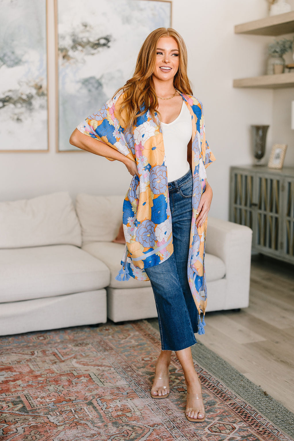 Island Living Floral Kimono